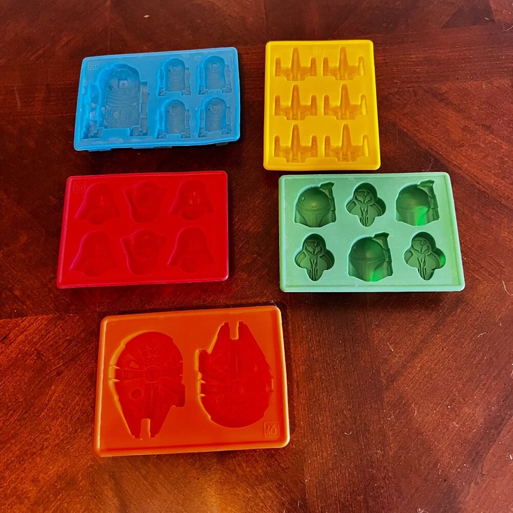 Star Wars Silicone Molds Candy Ice Chocolate Wax Melts‎ Soap Set of 5 Trays